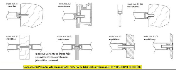 DVERNÉ MADLO TWIN BF 118010 (E) - zošikmené - kus, Twin E (nerez matná)