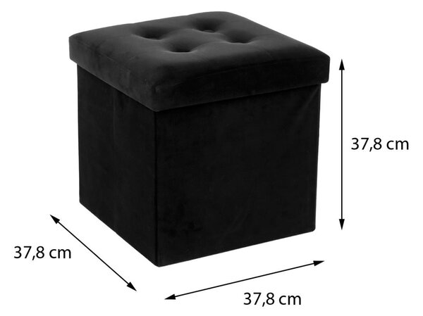 ATMOSPHERA Taburet Adaline Black 38x38 cm