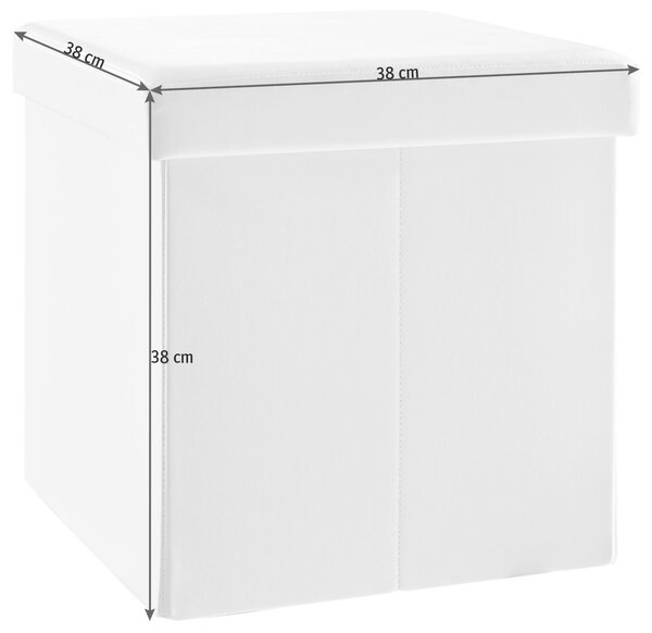 ÚLOŽNÝ BOX NA SEDENIE, textil, kompozitné drevo, 38/38/38 cm Carryhome - Kreslá