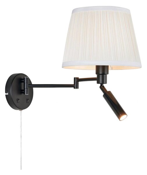 Markslöjd 109016- LED nástenné svietidlo PIVOT 1xE27/40W/230V + LED/4W krémová/čierna