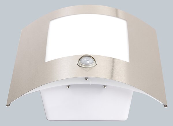Moderná vonkajšia nástenná lampa oceľová s pohybovým senzorom IP44 - Emmerald 1
