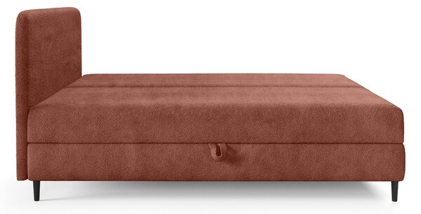 Čalúnená boxspring posteľ s úložným priestorom Fubu 180x200 - tehlová