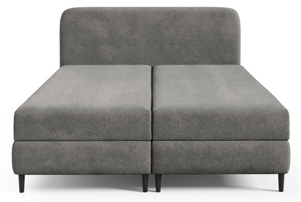 Čalúnená boxspring posteľ s úložným priestorom Fubu 120x200 - tmavosivá