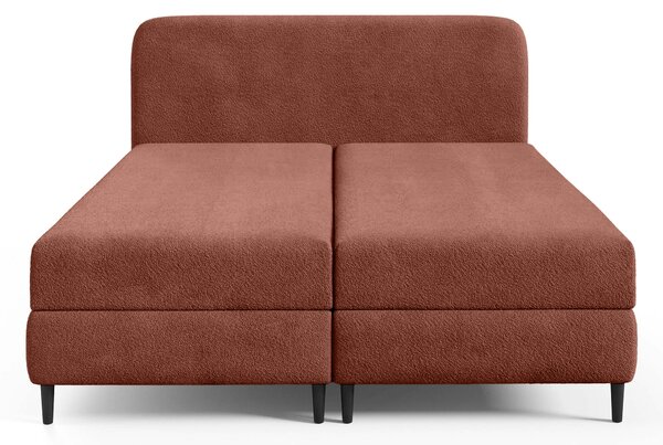 Čalúnená boxspring posteľ s úložným priestorom Fubu 180x200 - tehlová