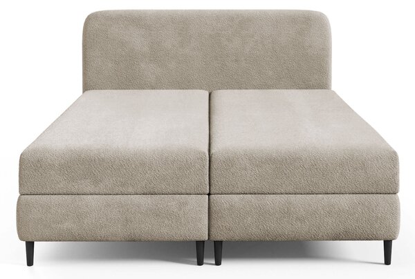 Čalúnená boxspring posteľ s úložným priestorom Fubu 120x200 - béžová