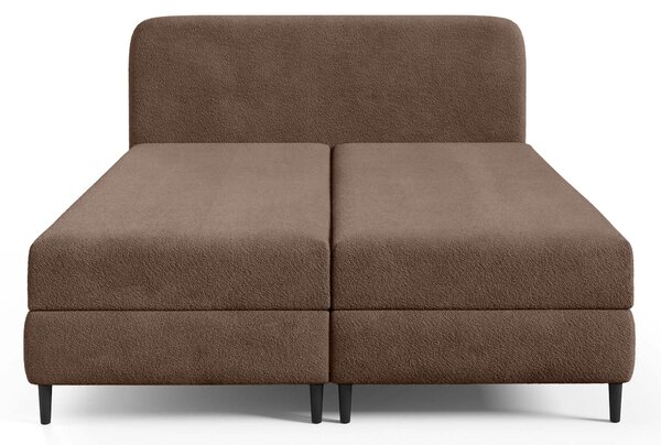 Čalúnená boxspring posteľ s úložným priestorom Fubu 180x200 - hnedá