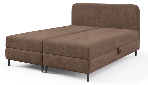 Čalúnená boxspring posteľ s úložným priestorom Fubu 180x200 - hnedá