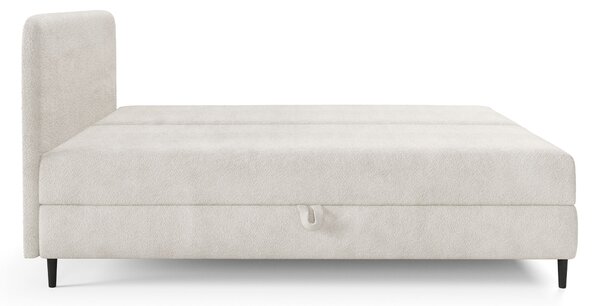 Čalúnená boxspring posteľ s úložným priestorom Fubu 140x200 - smotanová
