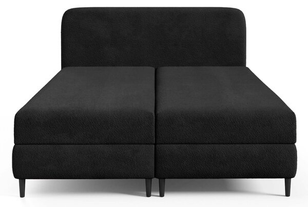 Čalúnená boxspring posteľ s úložným priestorom Fubu 120x200 - čierna