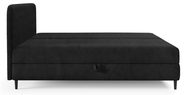 Čalúnená boxspring posteľ s úložným priestorom Fubu 120x200 - čierna