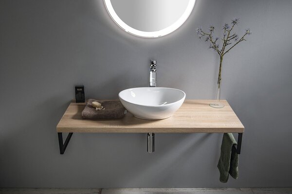 Aqualine Sapho, VEGA pracovná doska 125x45cm, dub platin