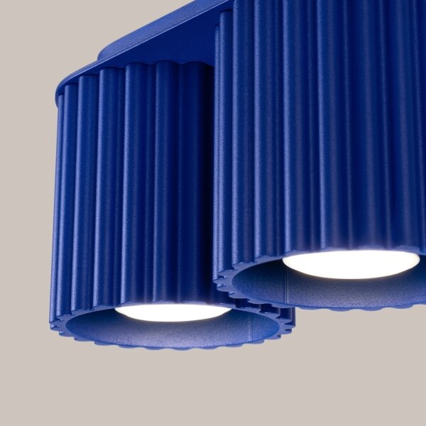 Sollux SL.1810 - Bodové svietidlo AURA 2xGU10/10W/230V modré