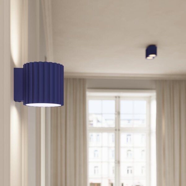 Sollux SL.1810 - Bodové svietidlo AURA 2xGU10/10W/230V modré