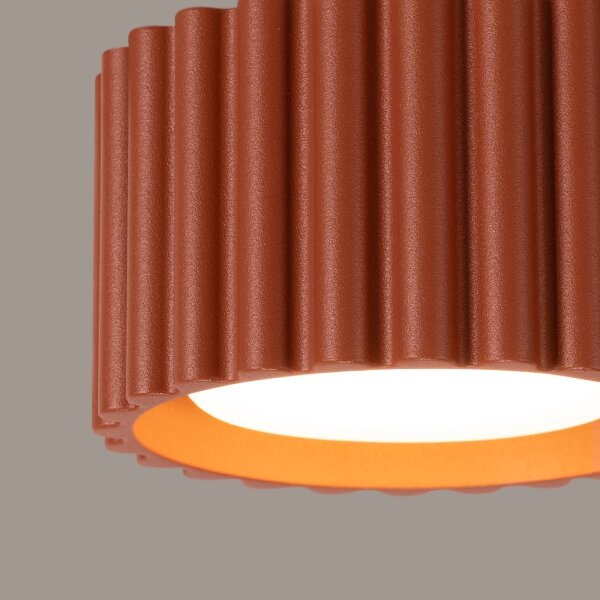 Sollux SL.1802 - Bodové svietidlo AURA 1xGX53/10W/230V 6 cm oranžové