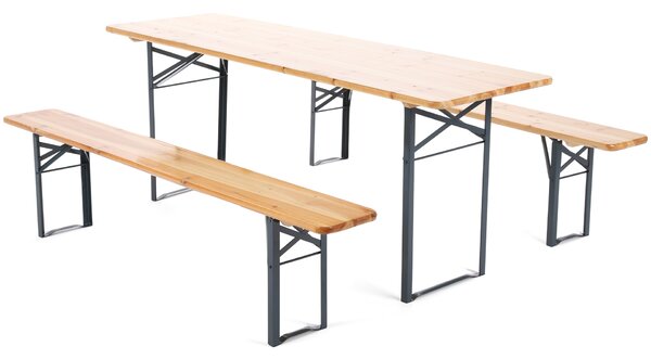 Drevený pivný set BestBerg BBBS-28 / 177 x 46 x 75 cm