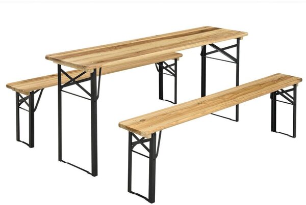 Drevený pivný set BestBerg BBBS-28 / 177 x 46 x 75 cm