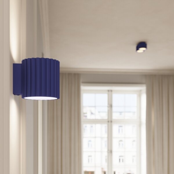 Sollux SL.1813 - Bodové svietidlo AURA 2xGX53/10W/230V modré