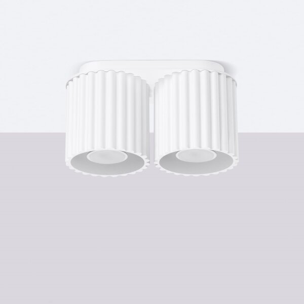 Sollux SL.1780 - Bodové svietidlo AURA 2xGU10/10W/230V biela