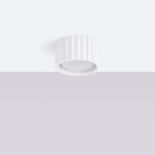 Sollux SL.1782 - Bodové svietidlo AURA 1xGX53/10W/230V 6 cm biele