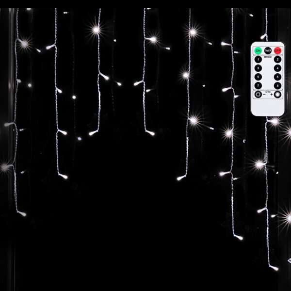 Aigostar - LED vonkajší vianočný reťazec 100xLED/6W/230V/8 funkcií 1,5x1m IP44 studená biela+DO