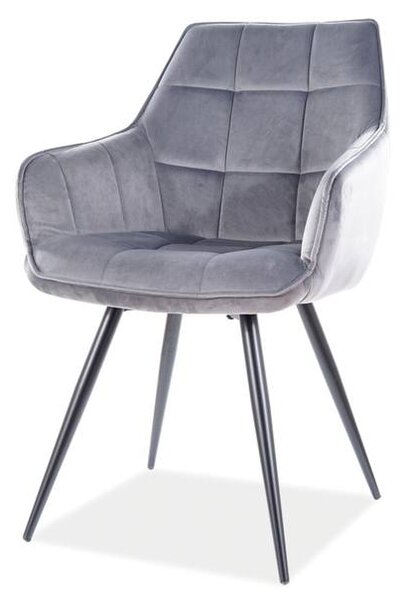 Jedálenská stolička LALAO sivá/čierna