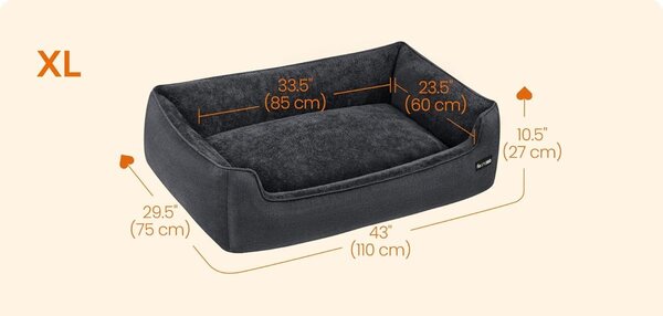 SONGMICS Peliešok pre psov Alexis 110 cm sivý