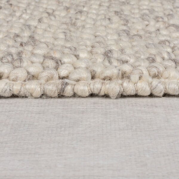 Krémový ručne tkaný koberec s prímesou vlny 160x230 cm Minerals Border – Flair Rugs