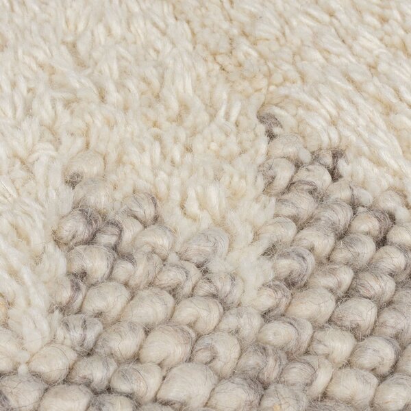 Krémový ručne tkaný koberec s prímesou vlny 160x230 cm Minerals Border – Flair Rugs