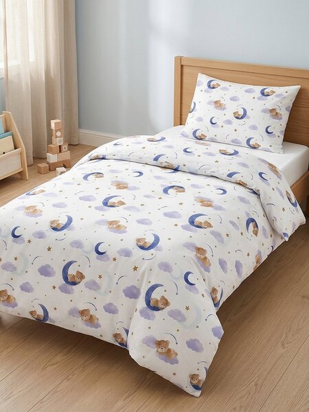Sinsay - Bavlnená posteľná bielizeň s motívom medvedíkov - indigová