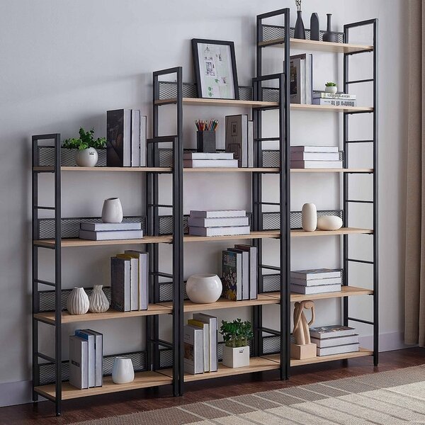 Regál Raw, 6 políc, dub / čierna