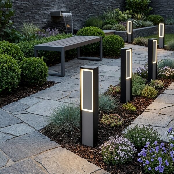 LED vonkajšia lampa MODO LED/8W/230V 4000K IP54 50 cm čierna