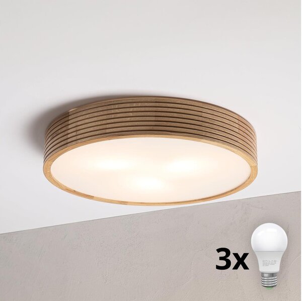 Brilagi - LED stropné svietidlo CARVALHO MODERN 3xE27/60W/230V pr. 47,5 cm dub