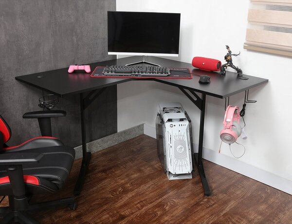 PC stôl Wesley, čierna
