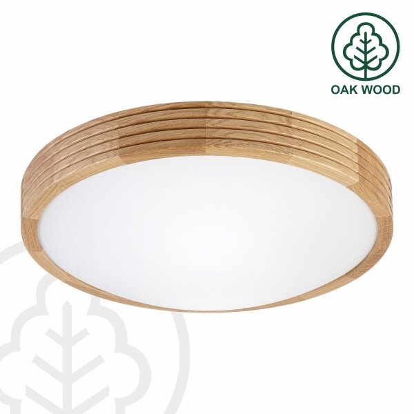 Brilagi - LED stropné svietidlo CARVALHO MODERN SLIM 2xE27/60W/230V, priemer 37,5 cm, dub