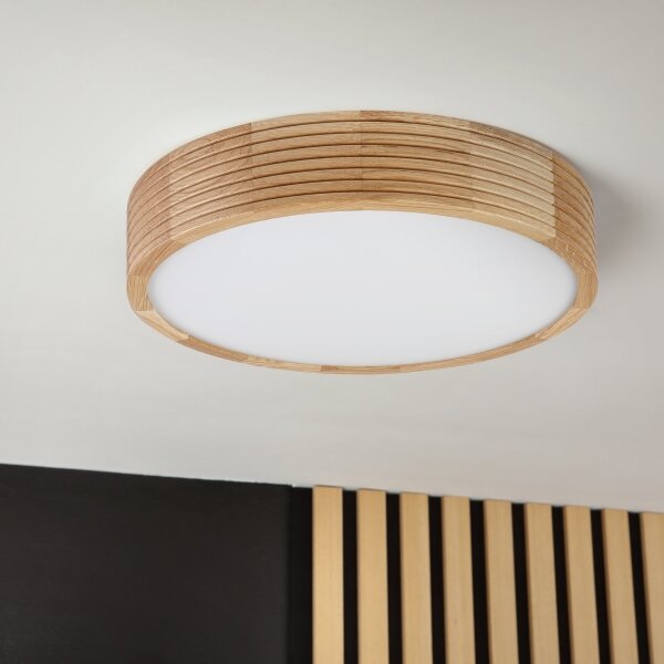 Brilagi - LED stropné svietidlo CARVALHO MODERN 2xE27/60W/230V priemer 37,5 cm dub