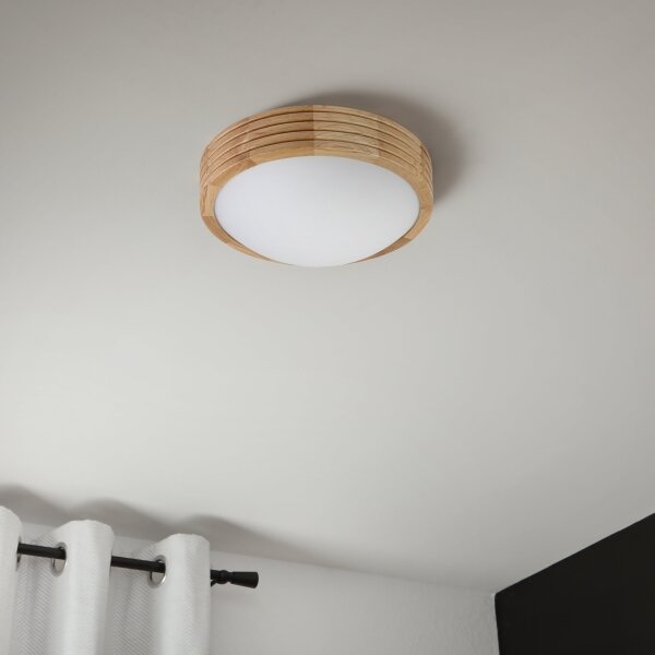 Brilagi - LED stropné svietidlo CARVALHO MODERN SLIM 1xE27/60W/230V pr. 27,5 cm dub
