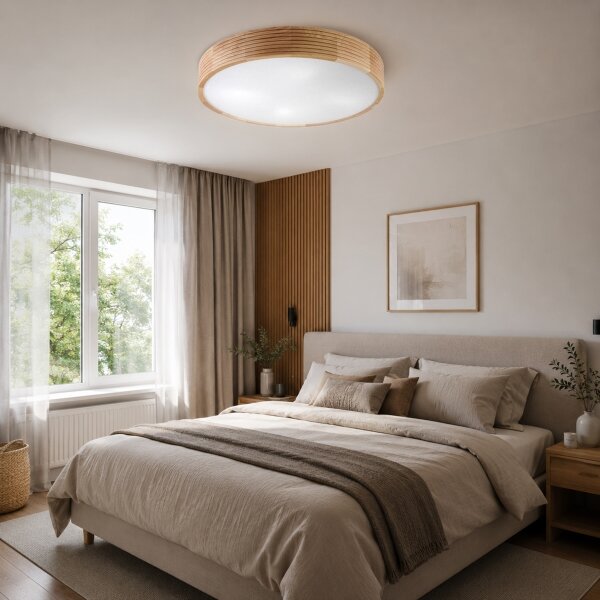 Brilagi - LED Stropné svietidlo CARVALHO MODERN 4xE27/60W/230V dub pr. 57,5 cm