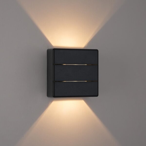 Brilagi - LED vonkajšie nástenné svietidlo DOUBLERAY LINE LED/6W/230V čierne IP54