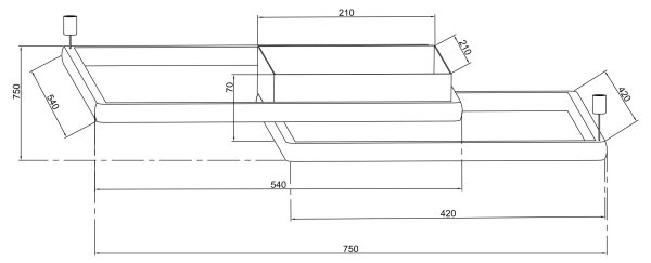 Ondaluce - LED stmievateľné stropné svietidlo DOWEL LED/60W/230V 75x75 cm strieborné