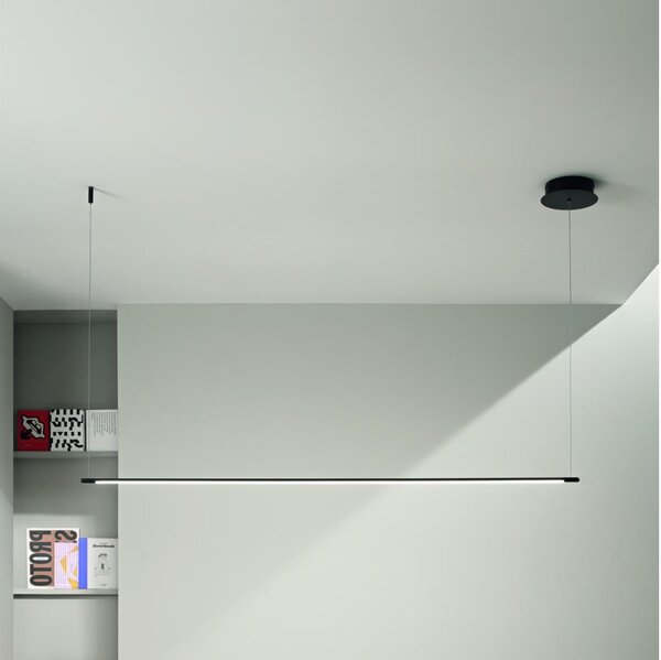 Ondaluce - LED Stmievateľný luster na lanku GENIUS LED/28W/230V čierna