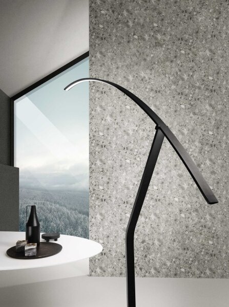 Ondaluce - LED Stmievateľná stojacia lampa FOLAGA LED/30W/230V 190 cm čierna