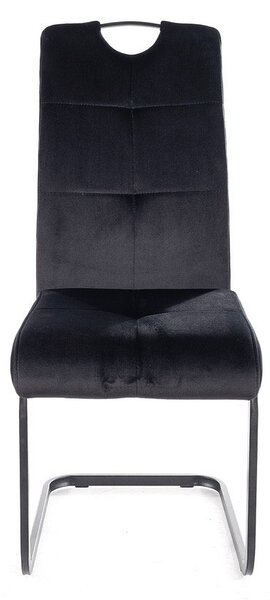 Jedálenská stolička Axo Velvet, čierna