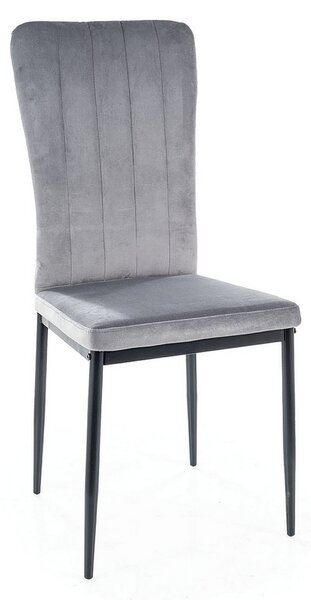 Jedálenská stolička Wigo Velvet, sivá