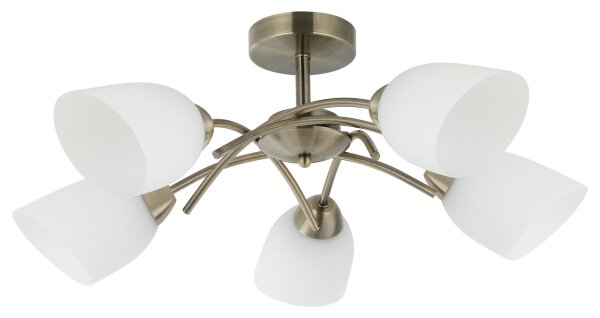 Prisadený luster DONNA 5xE27/60W/230V patina