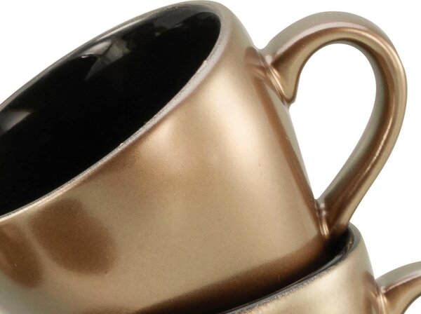ŠÁLKA NA ESPRESSO S TANIERIKOM Golden Days Schwarz Creatable - Hrnčeky & šálky, Online Only