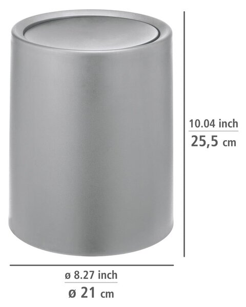 Sivý plastový odpadkový kôš 6 l Atri – Wenko
