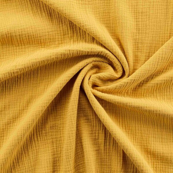 Žlté predĺžené mušelínové obliečky na dvojlôžko 240x260 cm Angelia – douceur d'intérieur