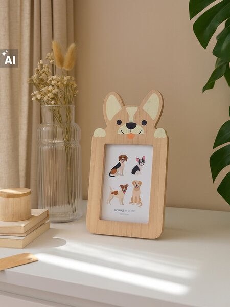 Sinsay - Fotorámik s motívom psa corgi - béžová