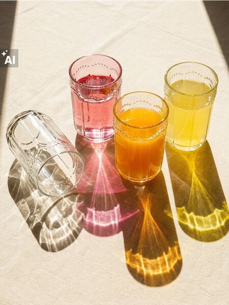 Sinsay - Sada pohárov so zdobením 4 pack - clear