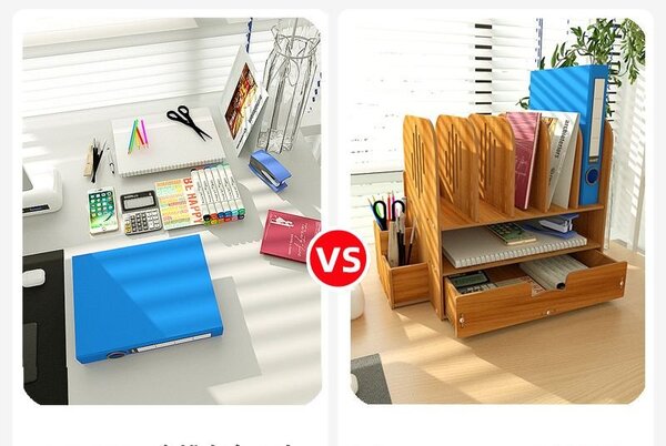 DIY zakladač na dokumenty A4 so zásuvkou svetlé drevo B20 Svetlé drevo
